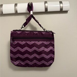 thirty-one Purple Chevron Women's Crossbody Bag